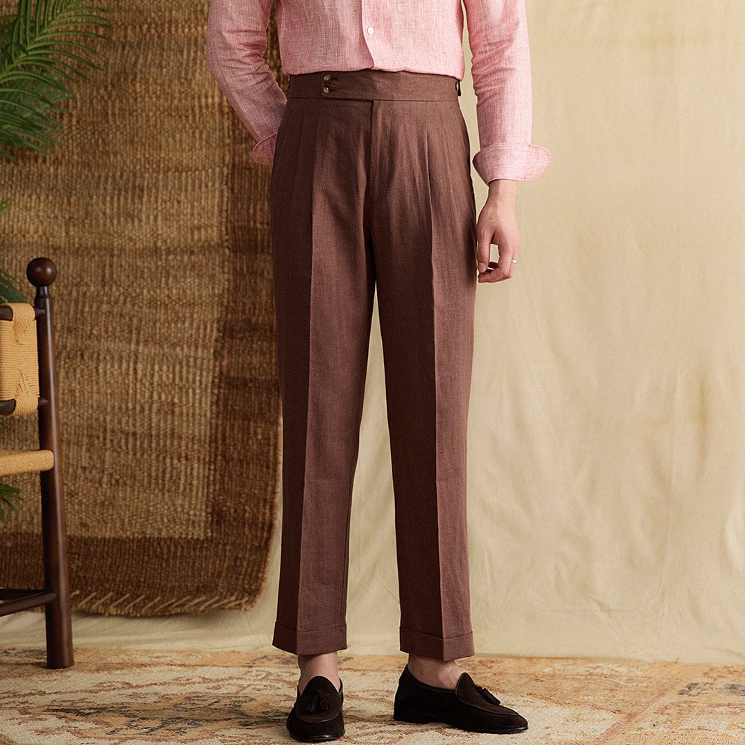 GIO ROSSI - LINEN TROUSERS