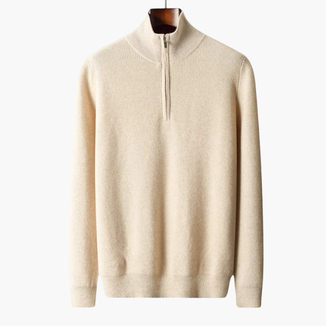 GIO ROSSI |  MERINO WOOL QUARTER-ZIP SWEATER