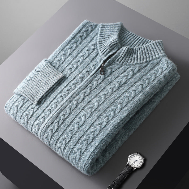 GIO ROSSI - MERINO CABLE CARDIGAN