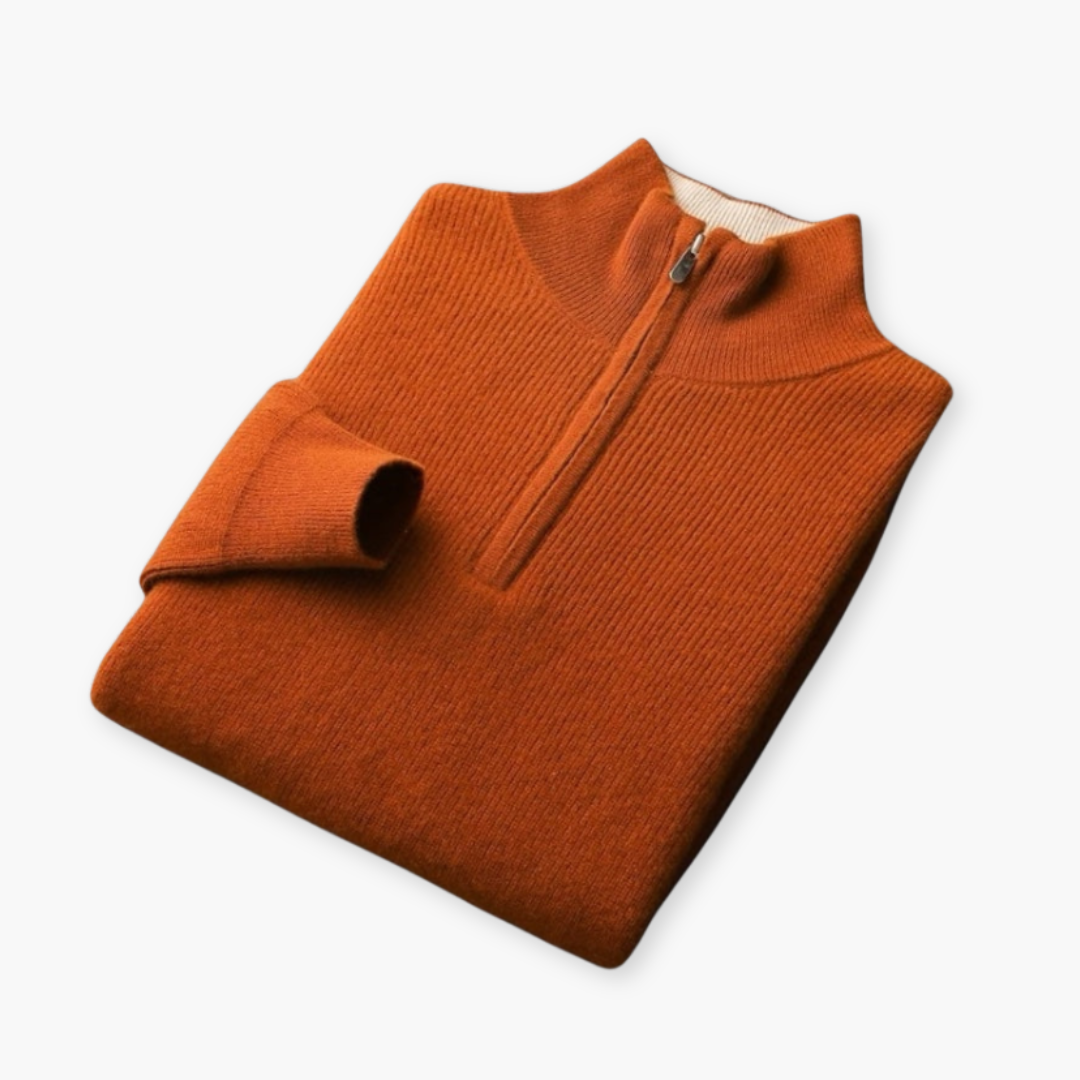 GIO ROSSI |  MERINO WOOL QUARTER-ZIP SWEATER