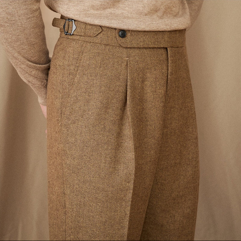 GIO ROSSI - STRAIGHT WOOL TROUSERS