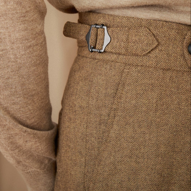 GIO ROSSI - STRAIGHT WOOL TROUSERS