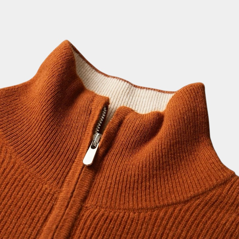 GIO ROSSI |  MERINO WOOL QUARTER-ZIP SWEATER