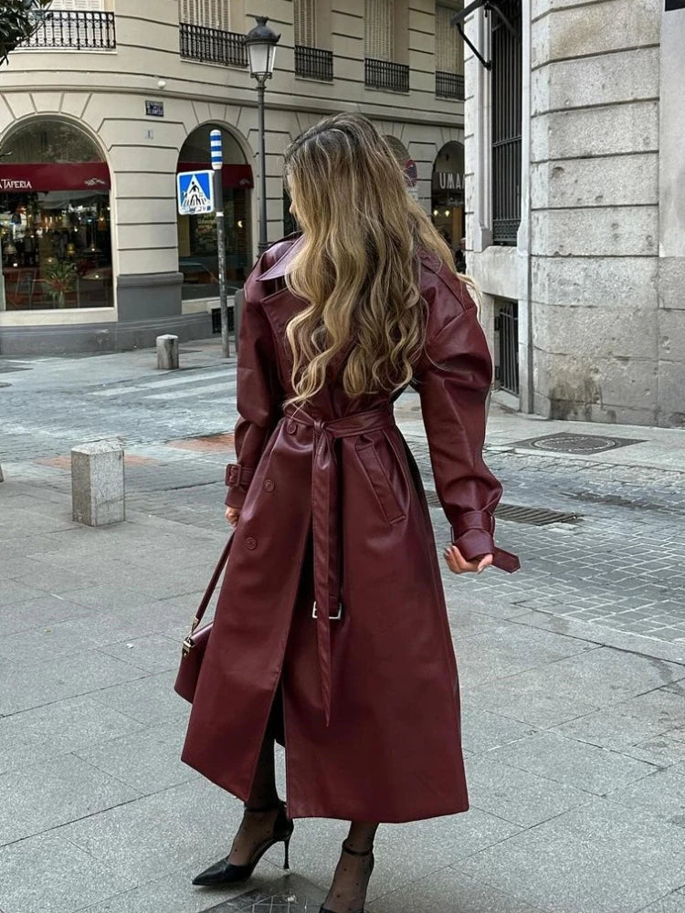 GIO ROSSI - BURGUNDY TRENCH COAT