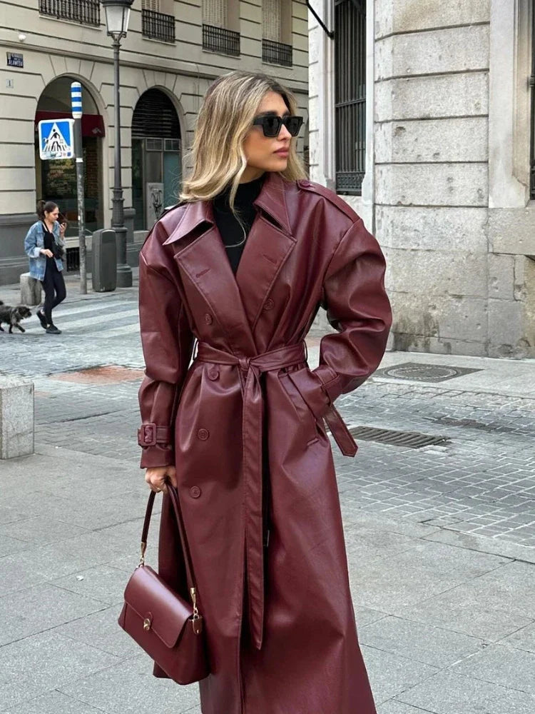 GIO ROSSI - BURGUNDY TRENCH COAT