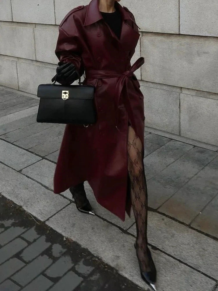 GIO ROSSI - BURGUNDY TRENCH COAT