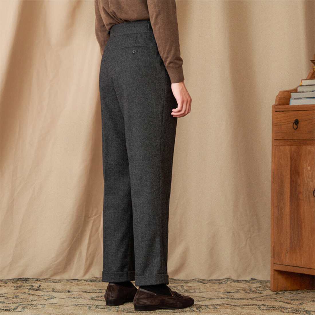 GIO ROSSI - STRAIGHT WOOL TROUSERS