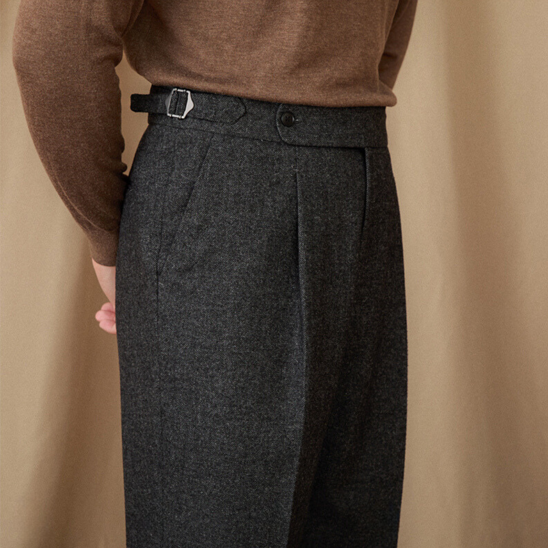 GIO ROSSI - STRAIGHT WOOL TROUSERS