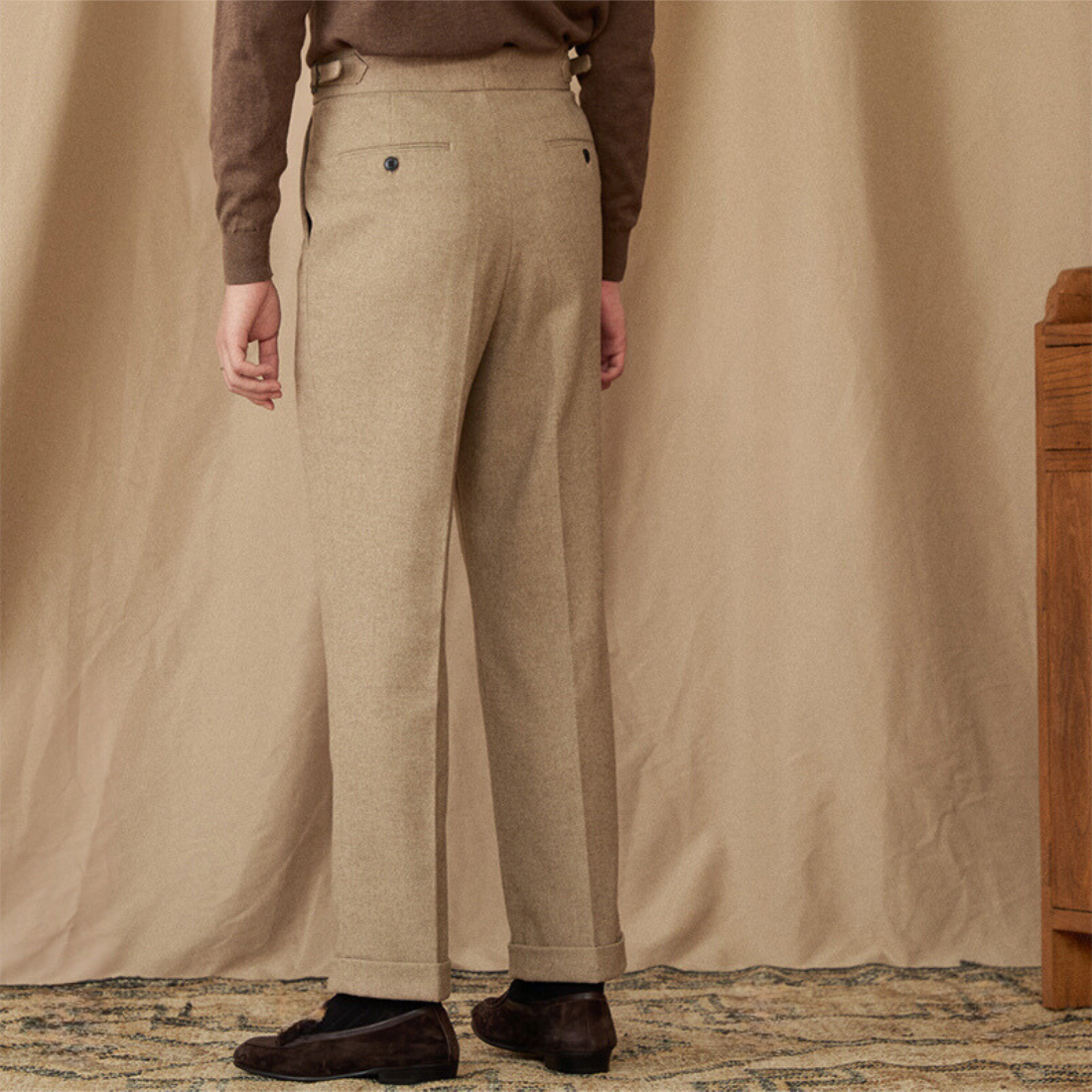 GIO ROSSI - STRAIGHT WOOL TROUSERS