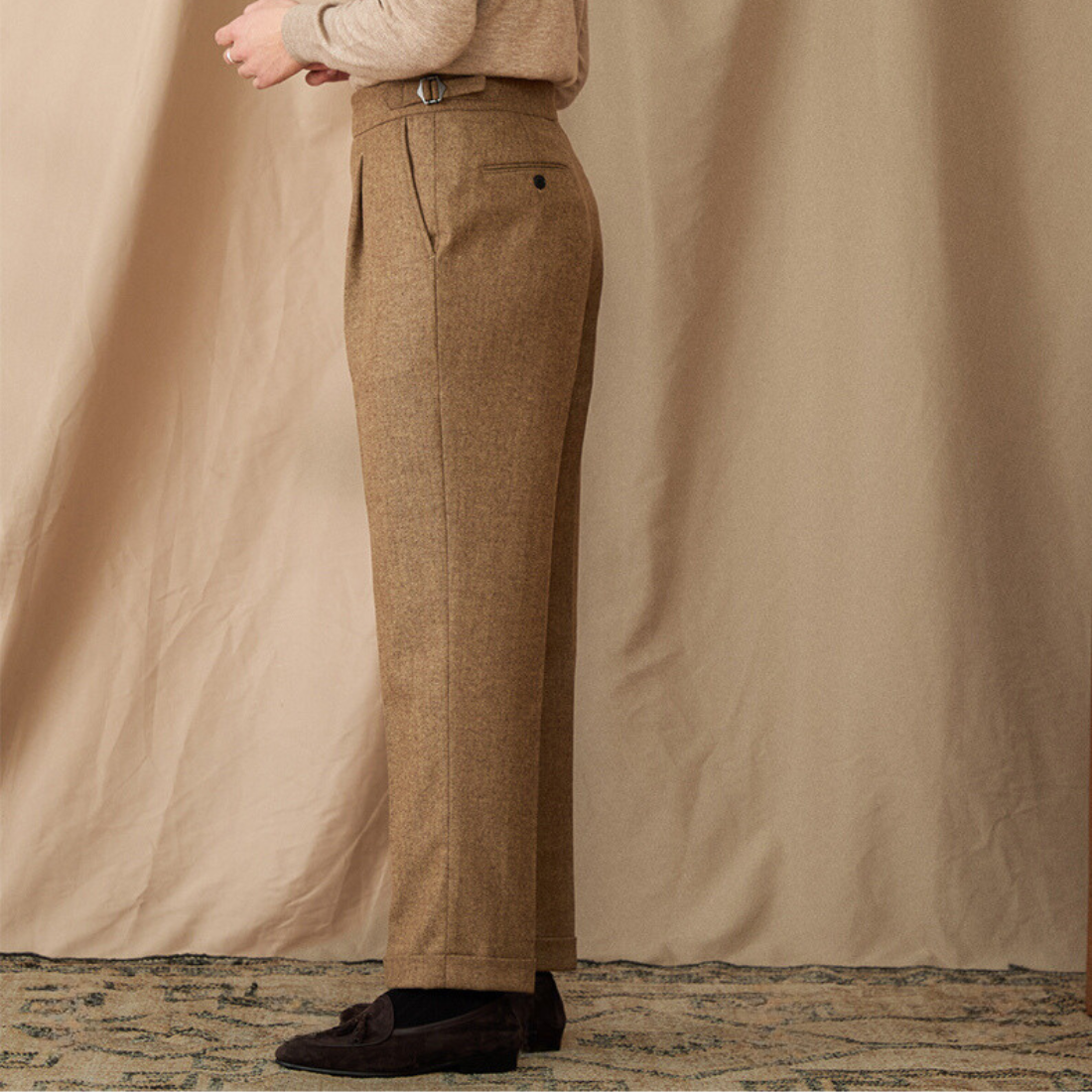 GIO ROSSI - STRAIGHT WOOL TROUSERS