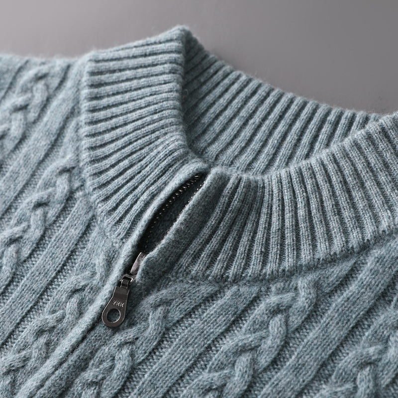 GIO ROSSI - MERINO CABLE CARDIGAN