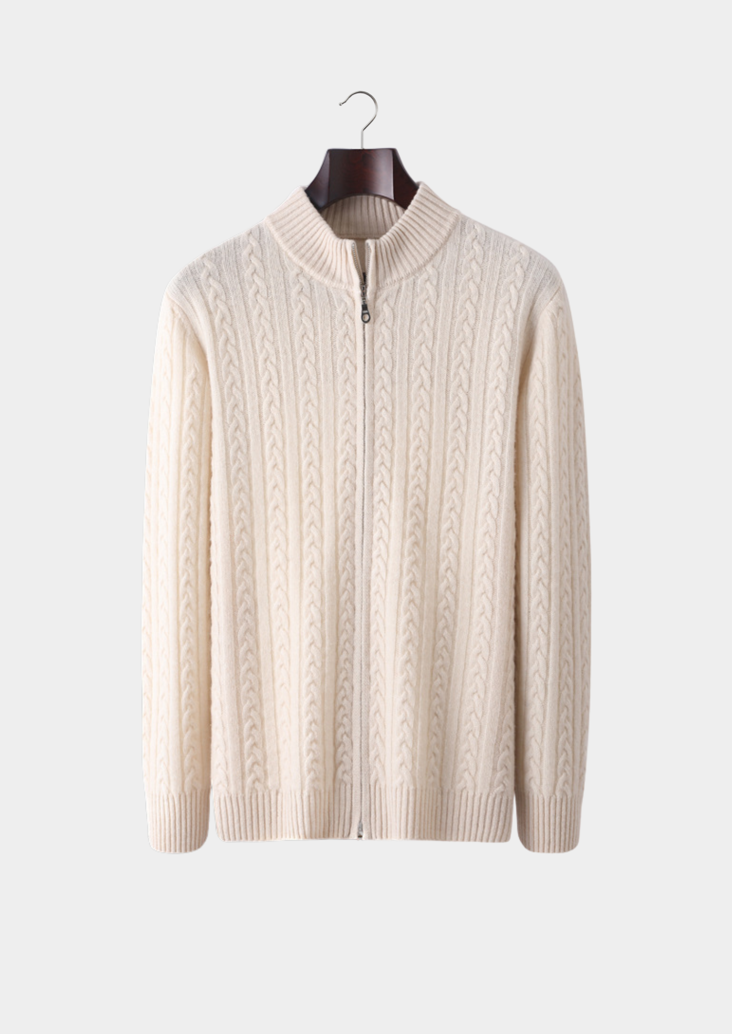 GIO ROSSI - MERINO CABLE CARDIGAN