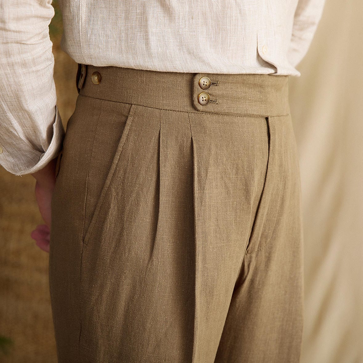 GIO ROSSI - LINEN TROUSERS