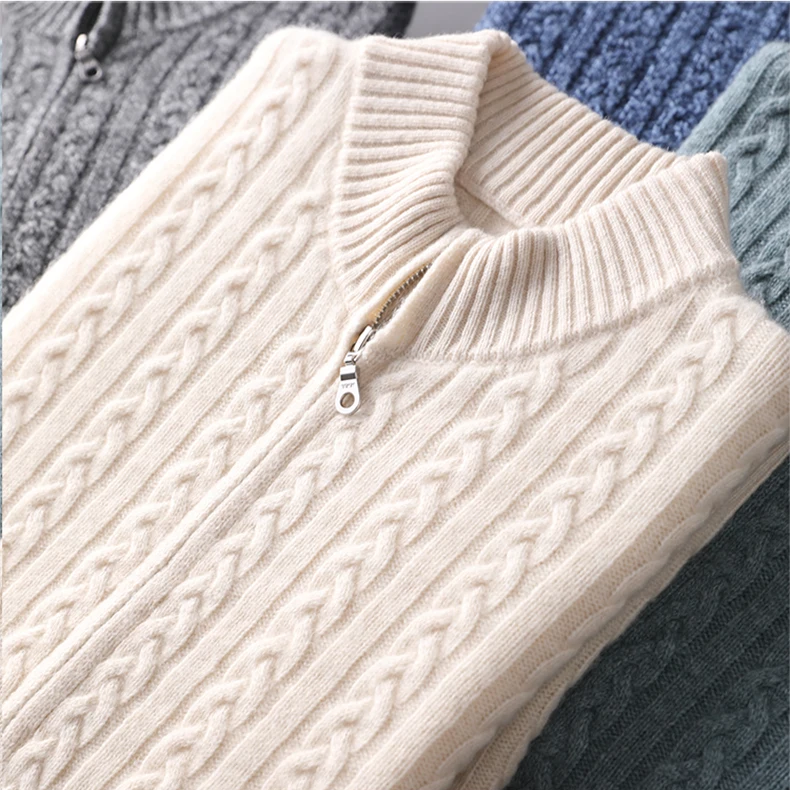 GIO ROSSI - MERINO CABLE CARDIGAN